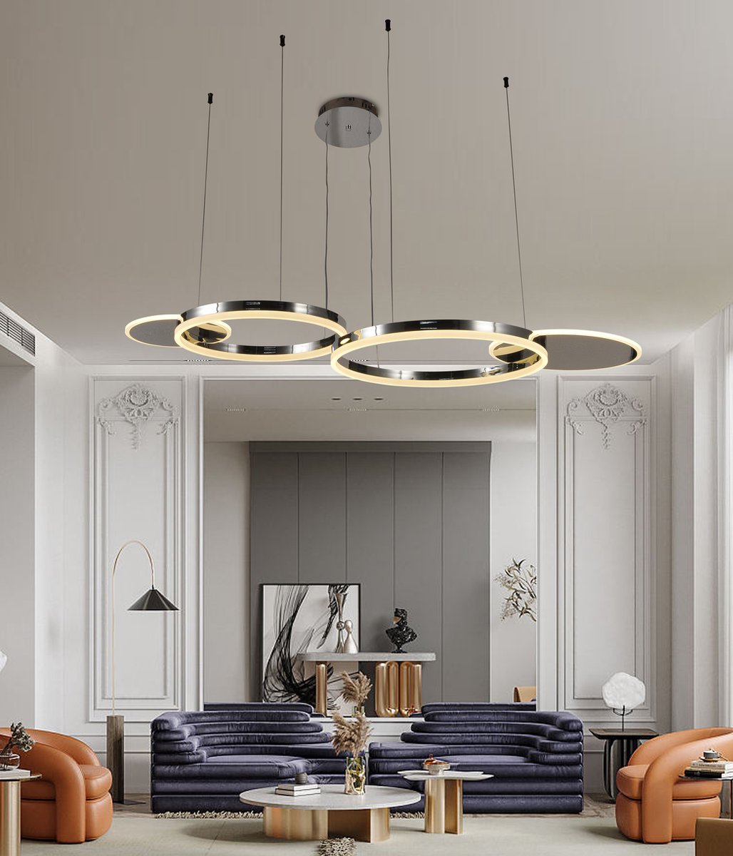 Dubai - Luxe LED Hanglamp met 4 Overlappende Ringen