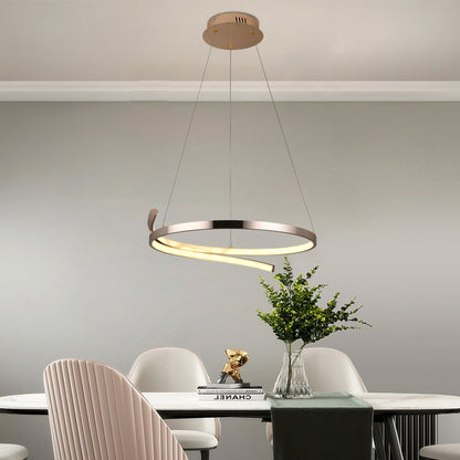 Rome - Goud Chroom Ronde Hanglamp met Slimme Verlichting