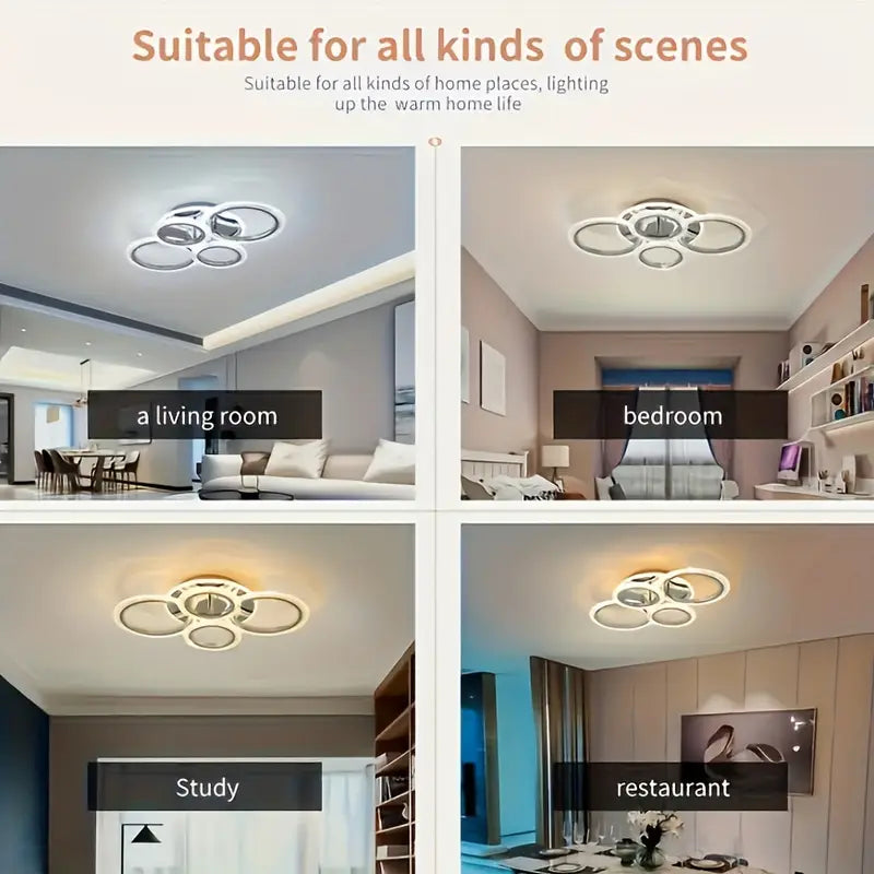 Rotterdam – Luxe Dimbare LED Plafondlamp met 4 Ringen