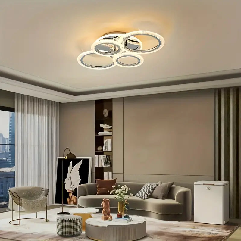 Rotterdam – Luxe Dimbare LED Plafondlamp met 4 Ringen